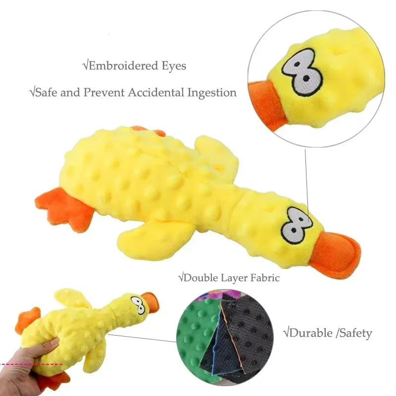 Plush Squeaky Duck Dog Toy – Soft & Interactive for Small Puppies