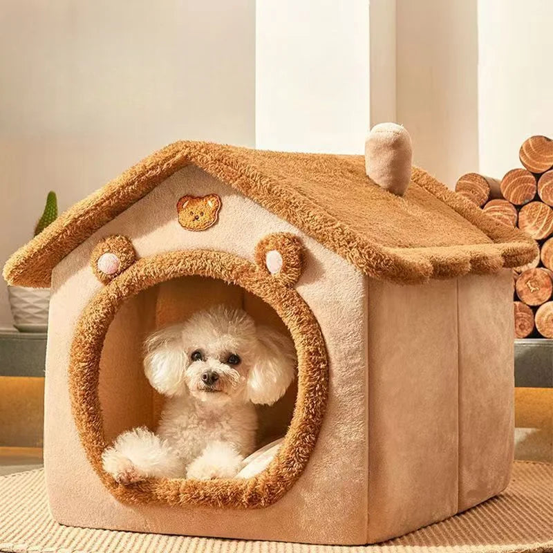 All-Season Indoor Pet Bed with Removable Cushion