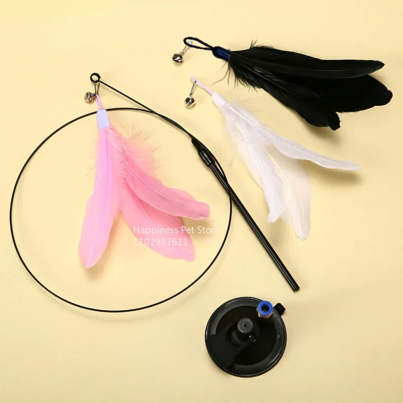 Cat Teaser Stick with Bell & Suction Cup