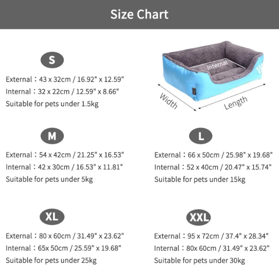 Large Washable Pet Bed & Cushion