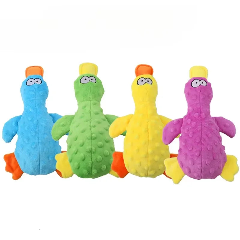 Plush Squeaky Duck Dog Toy – Soft & Interactive for Small Puppies