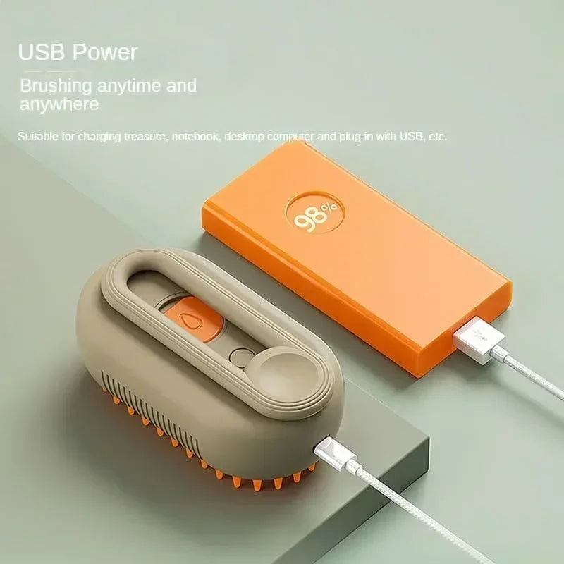 3-in-1 Electric Steamy Pet Grooming Brush