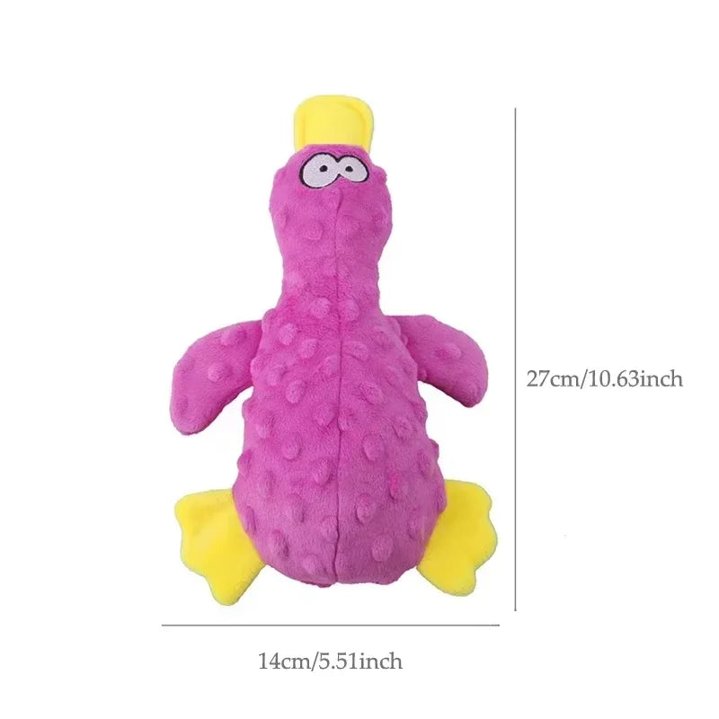 Plush Squeaky Duck Dog Toy – Soft & Interactive for Small Puppies