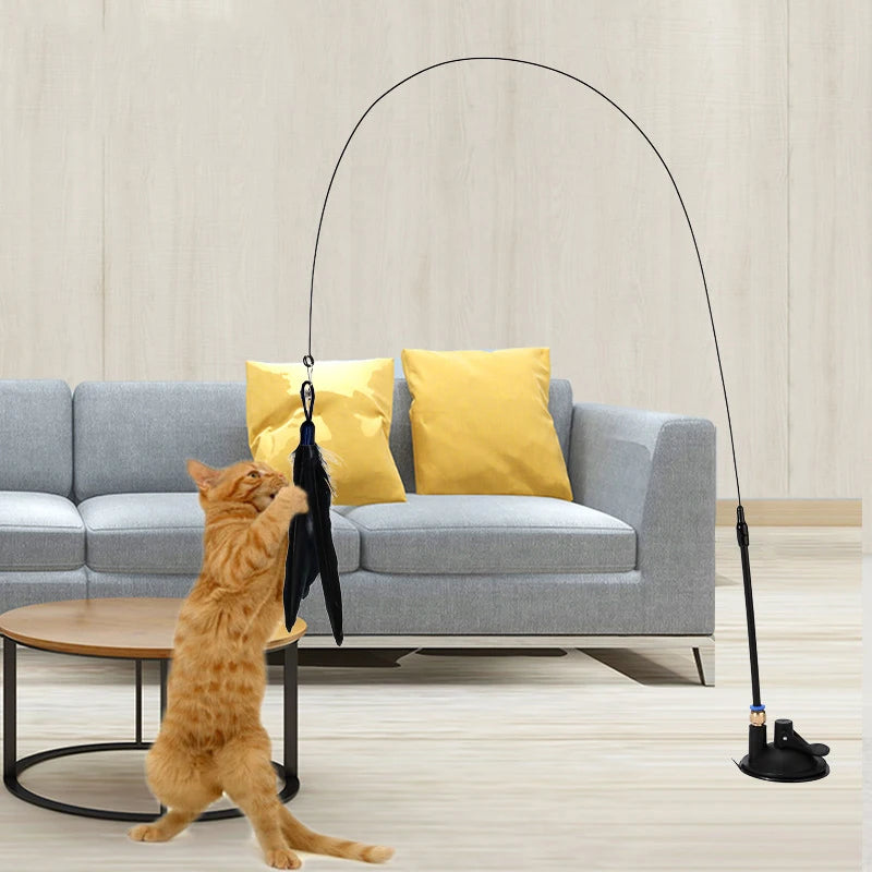 Cat Teaser Stick with Bell & Suction Cup