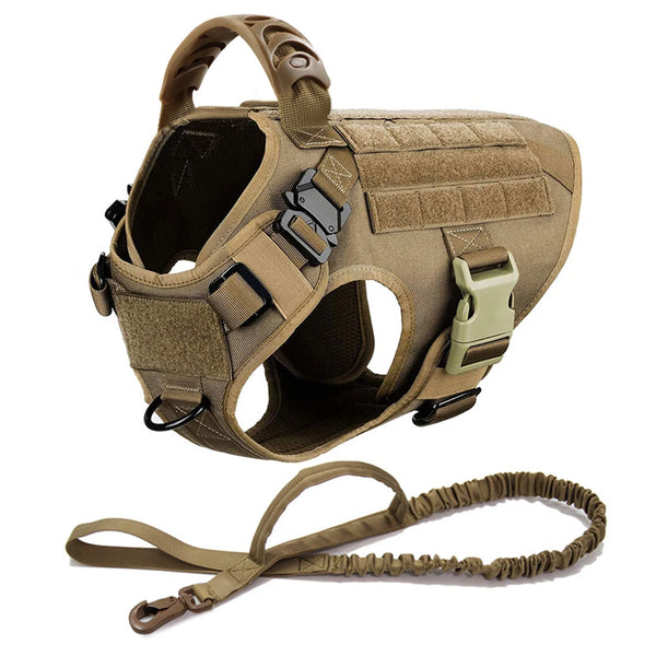 Tactical Dog Harness & Leash Set for Large Dogs