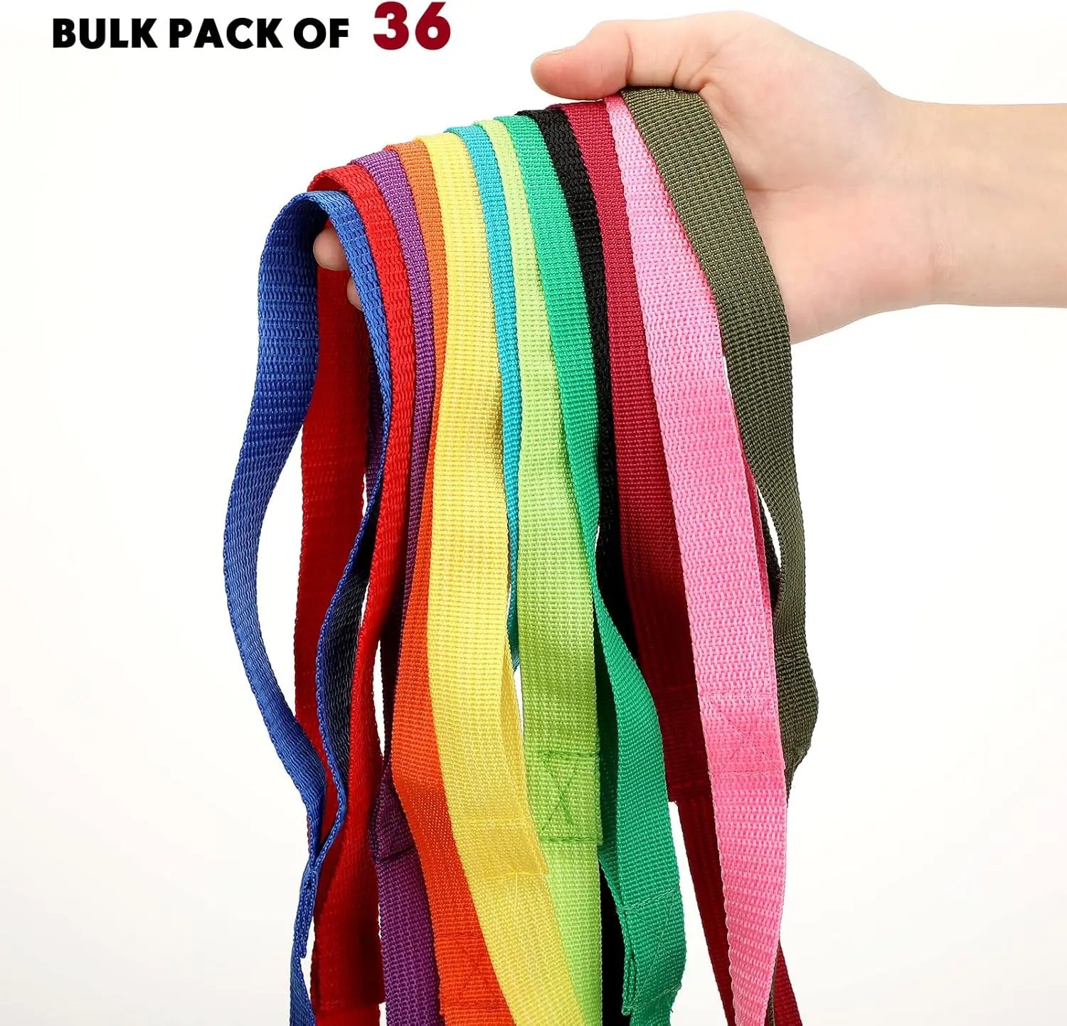12 PCS Multicolored Nylon Puppy Training Slip Leash