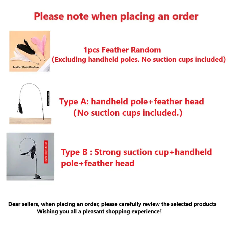 Cat Teaser Stick with Bell & Suction Cup