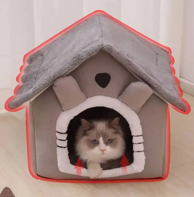 All-Season Indoor Pet Bed with Removable Cushion