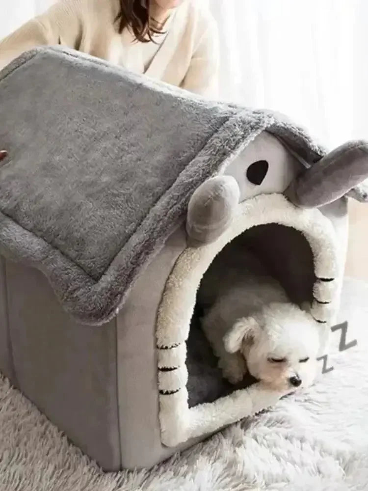 All-Season Indoor Pet Bed with Removable Cushion