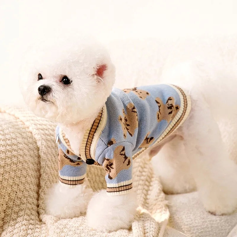 Luxury Striped Dog Sweater for Small Pets