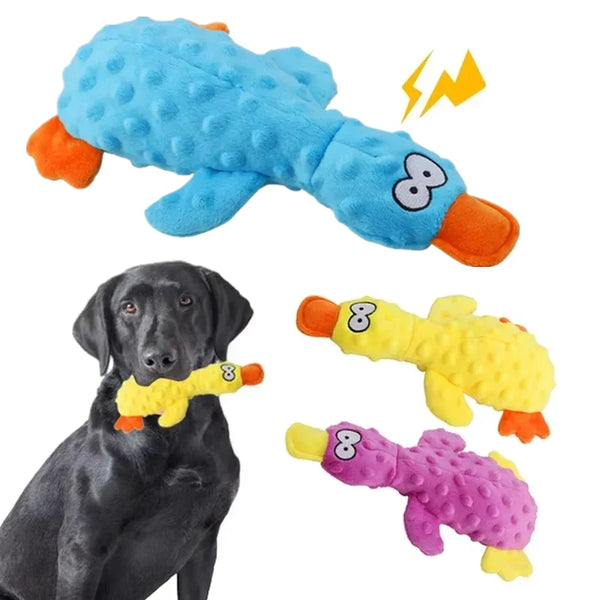 Plush Squeaky Duck Dog Toy – Soft & Interactive for Small Puppies