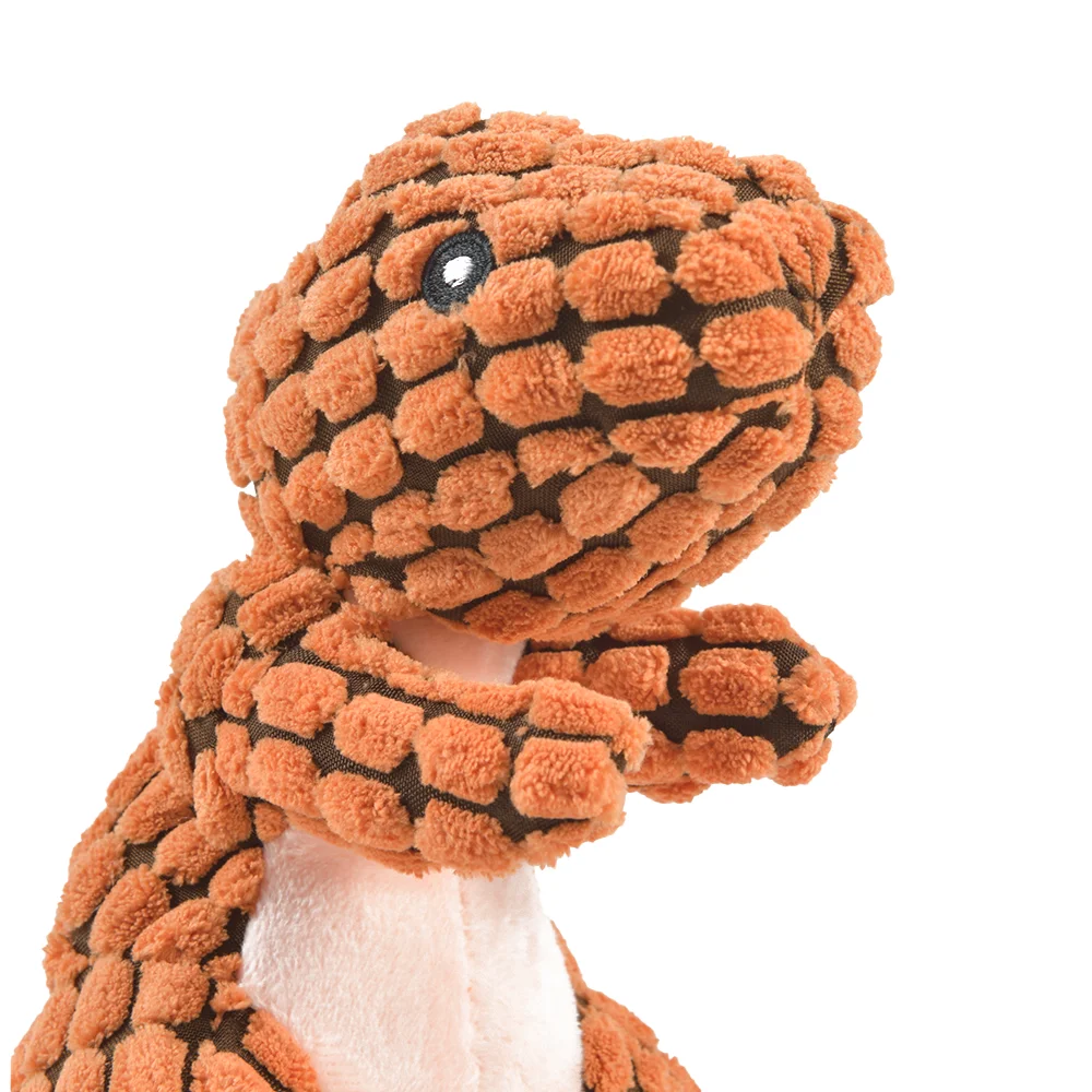 Plush Dinosaur Chew Toy for Dogs & Cats