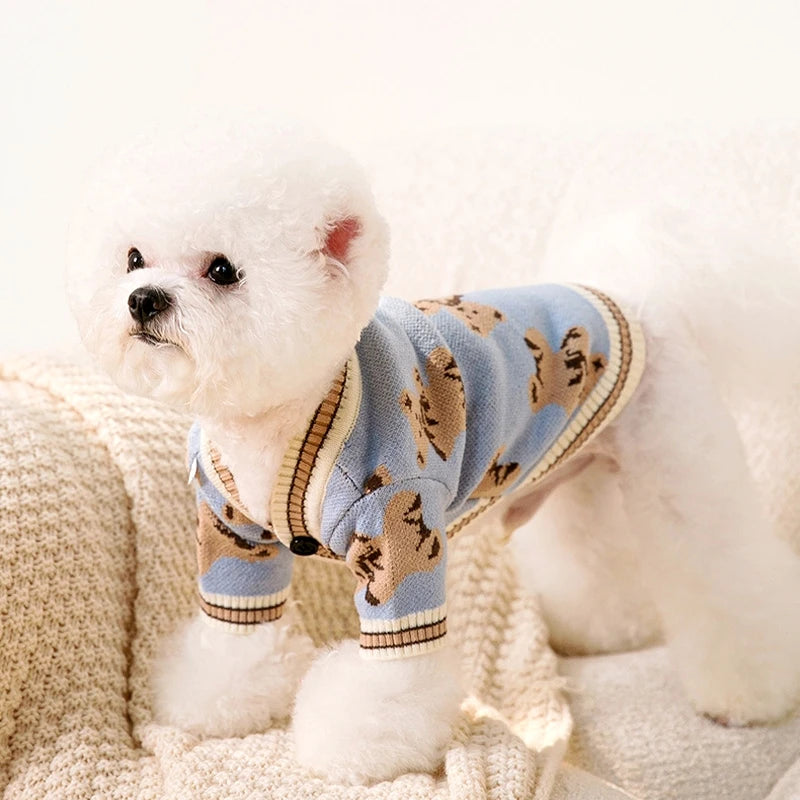 Luxury Striped Dog Sweater for Small Pets
