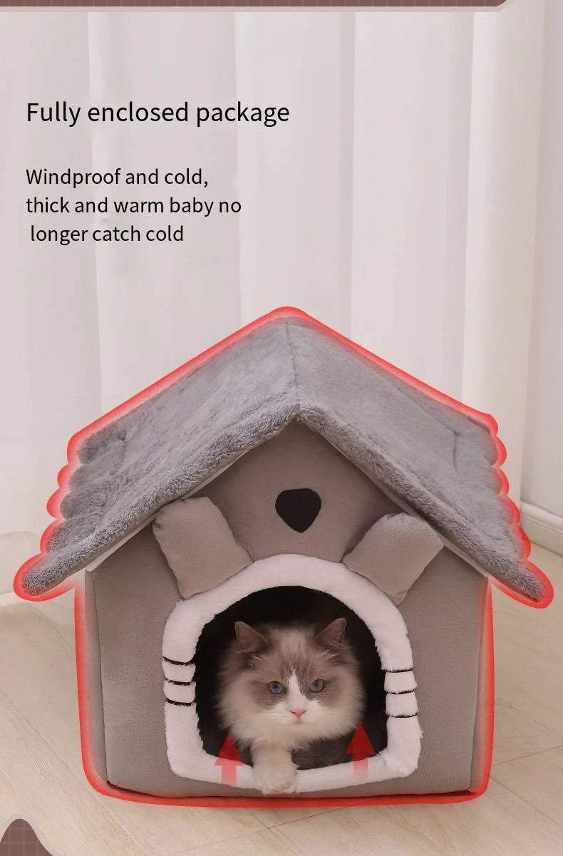 All-Season Indoor Pet Bed with Removable Cushion