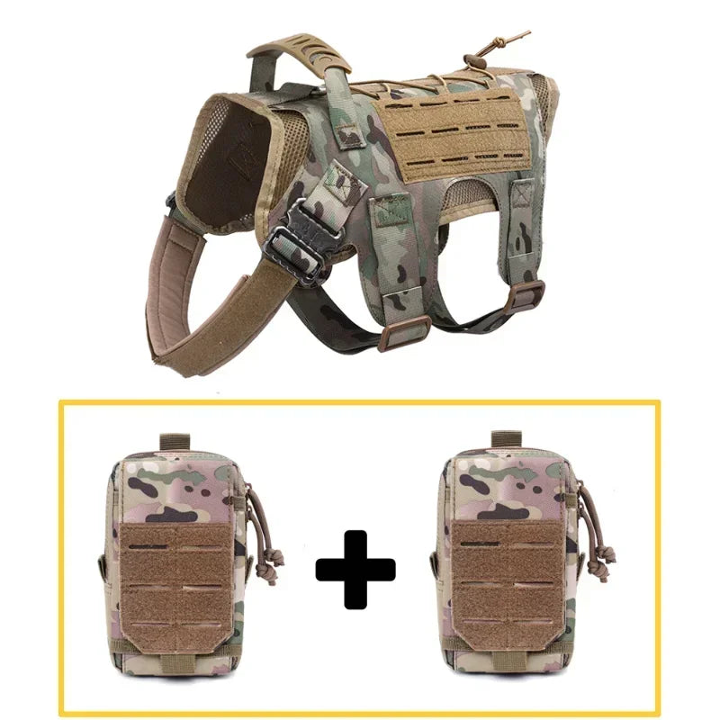 Military Large Dog Harness & Leash Set