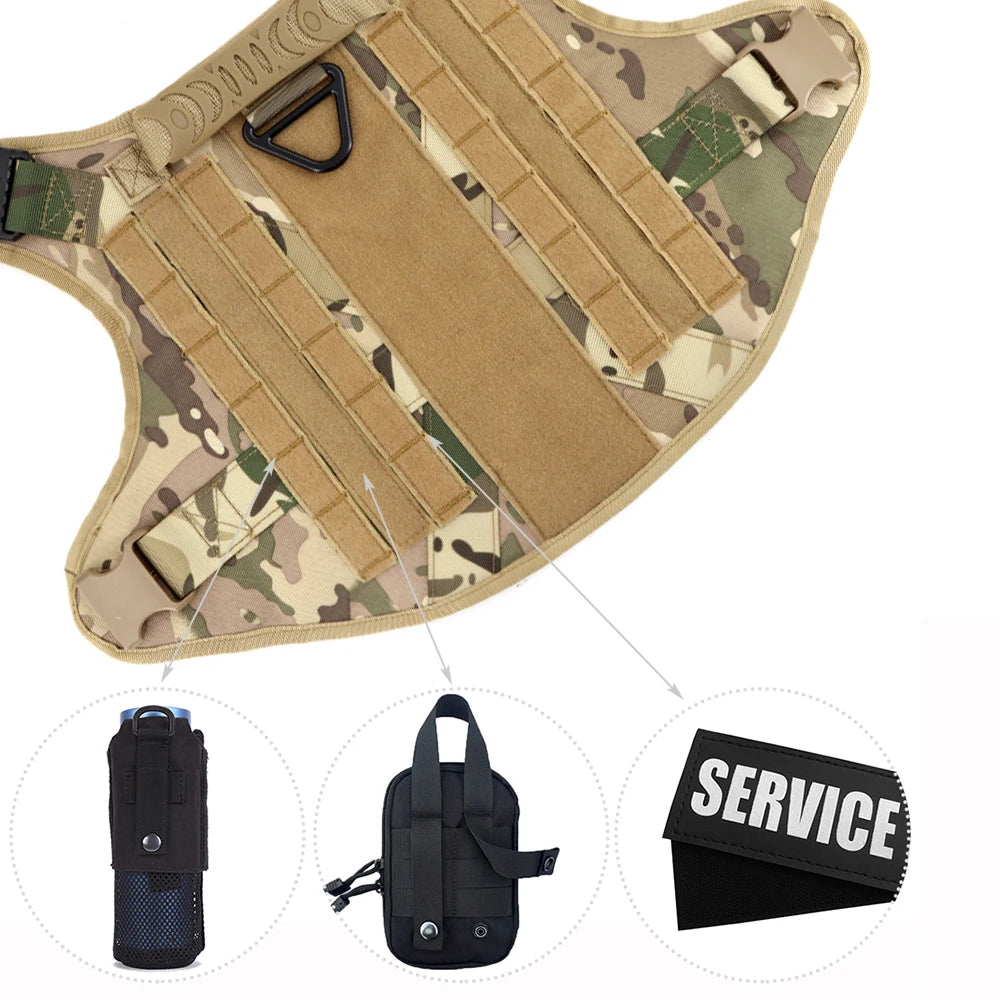 Tactical Dog Harness & Leash Set for Large Dogs