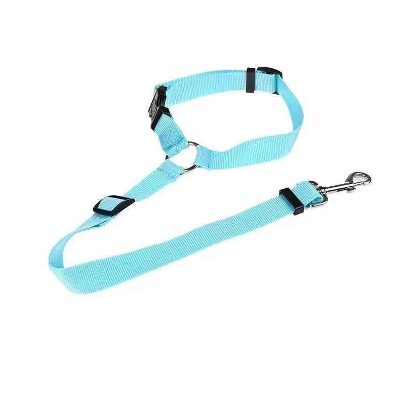Two-in-One Pet Car Seat Belt & Leash