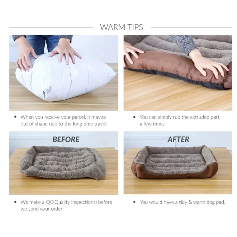Large Washable Pet Bed & Cushion
