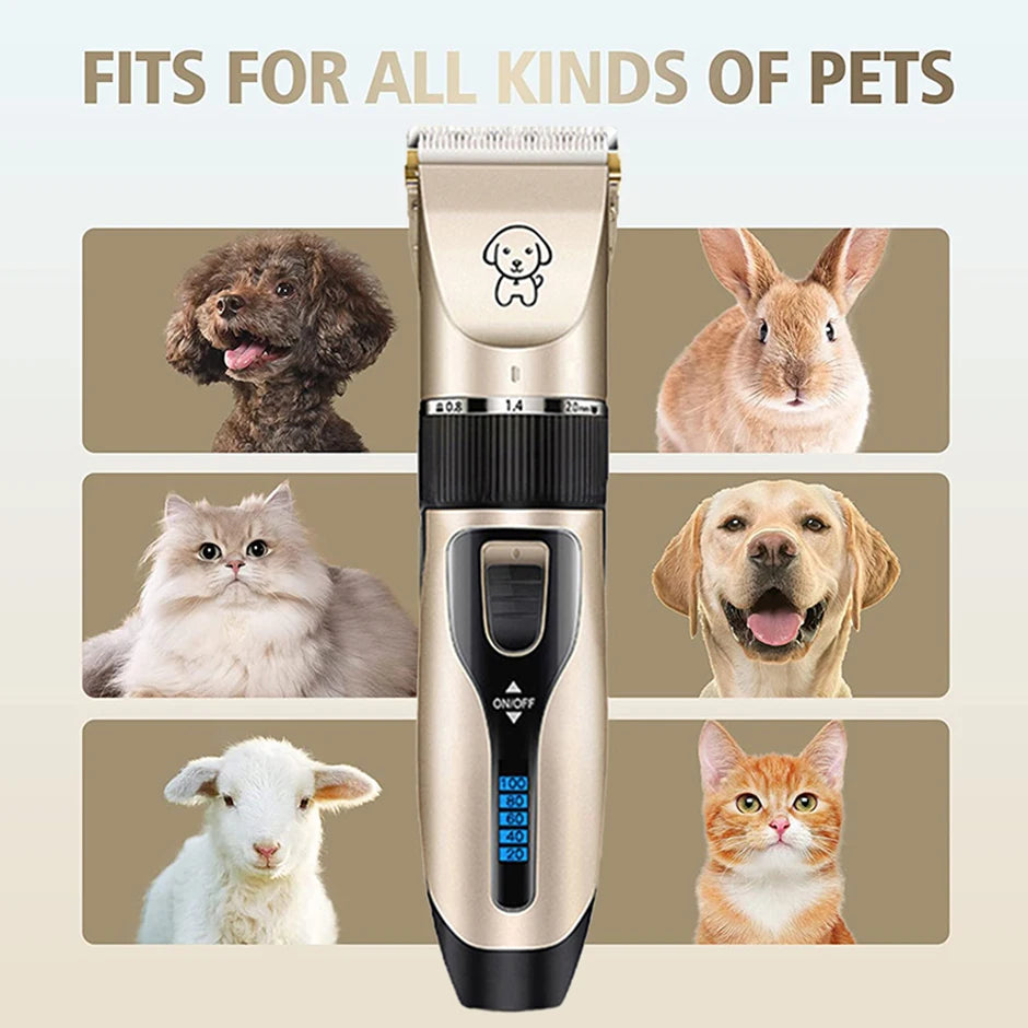 Professional Rechargeable Pet Hair Clipper – Low Noise, All-Metal Design
