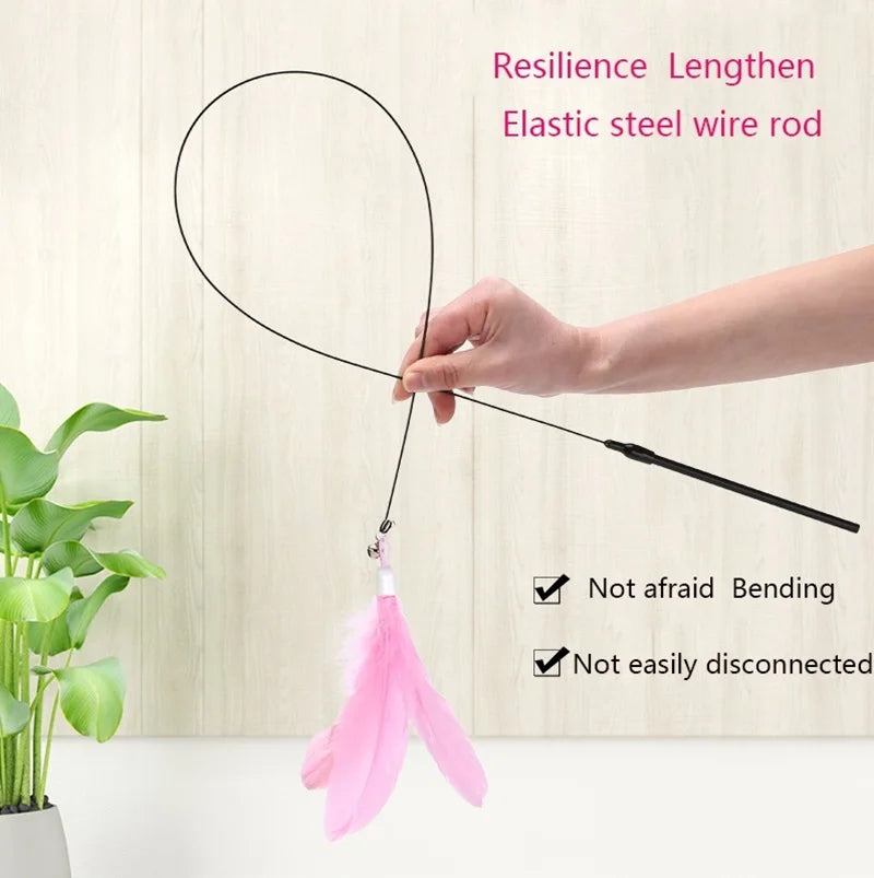Cat Teaser Stick with Bell & Suction Cup