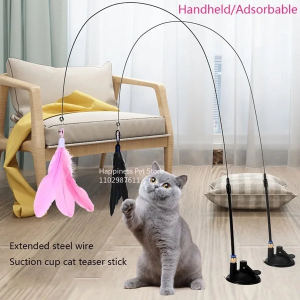 Cat Teaser Stick with Bell & Suction Cup