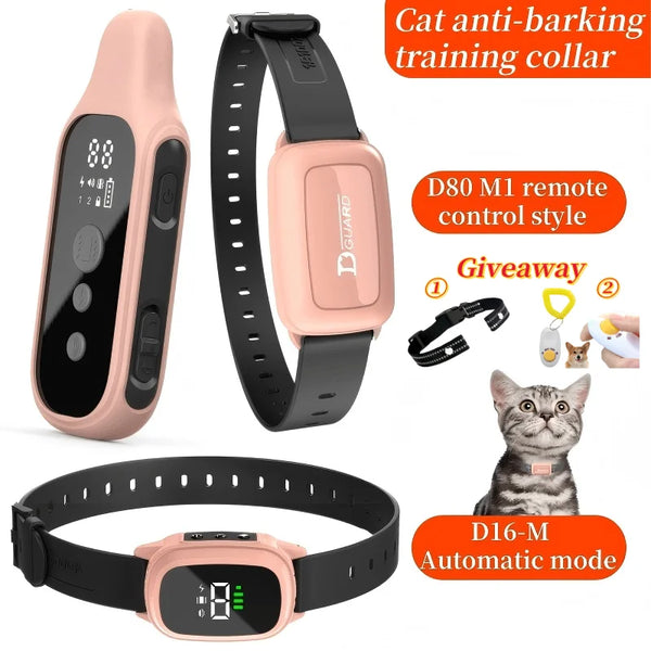 YHLC 800m Cat Anti-Meowing Collar – No Shock, Vibration Trainer