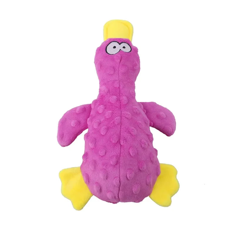 Plush Squeaky Duck Dog Toy – Soft & Interactive for Small Puppies