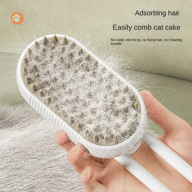 3-in-1 Electric Steamy Pet Grooming Brush