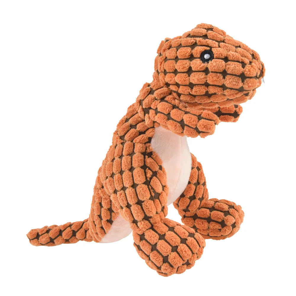 Plush Dinosaur Chew Toy for Dogs & Cats
