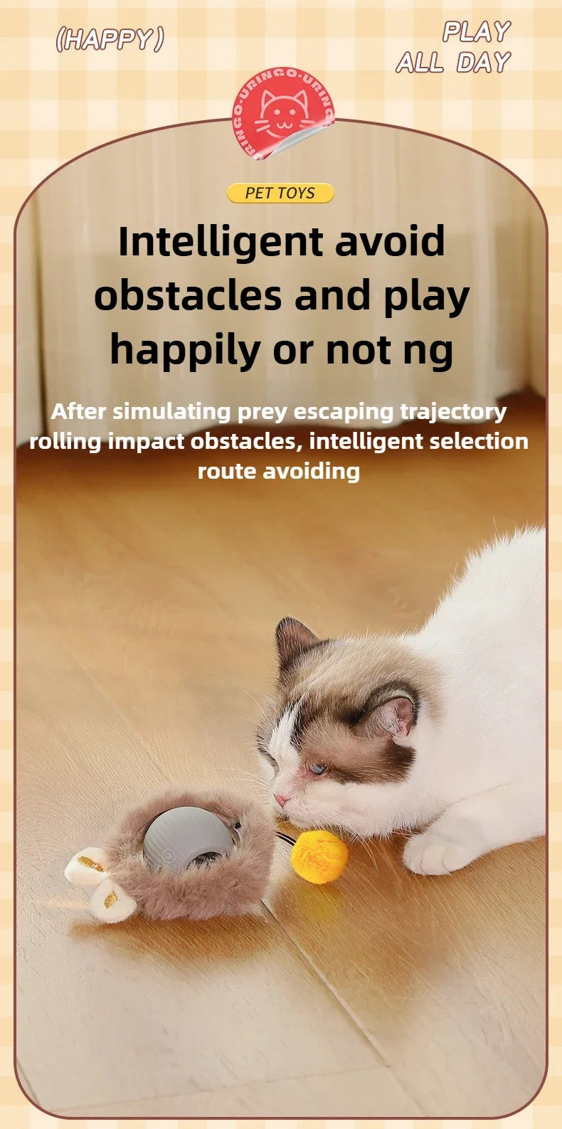 Self-Moving Electric Cat Training Ball