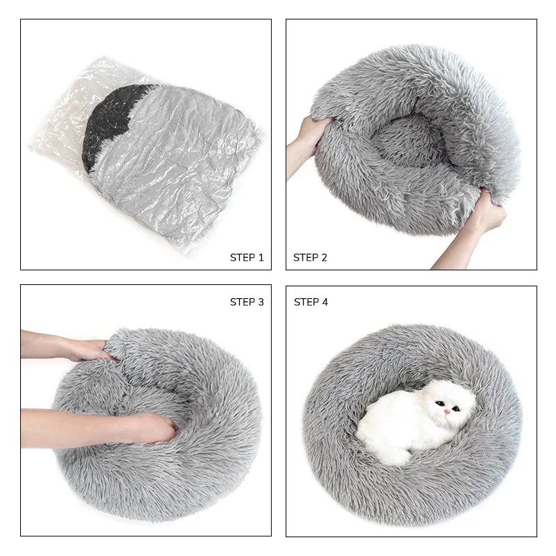 Comfortable Donut Round Dog Bed