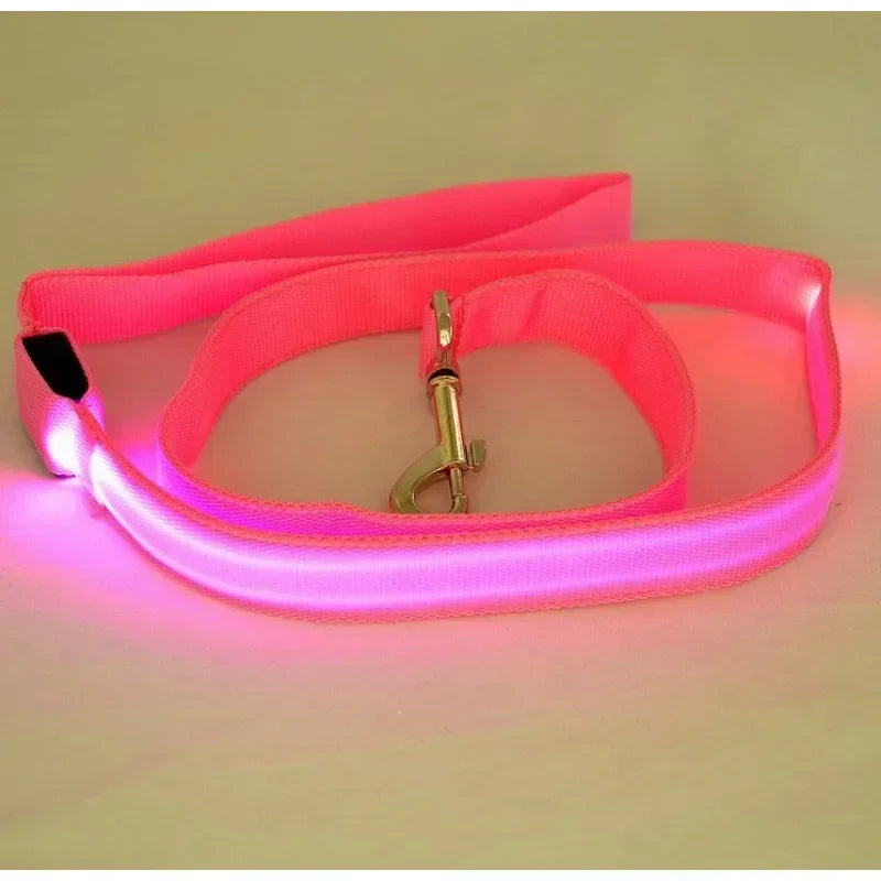 Flashing LED Dog Leash, Harness, Collar