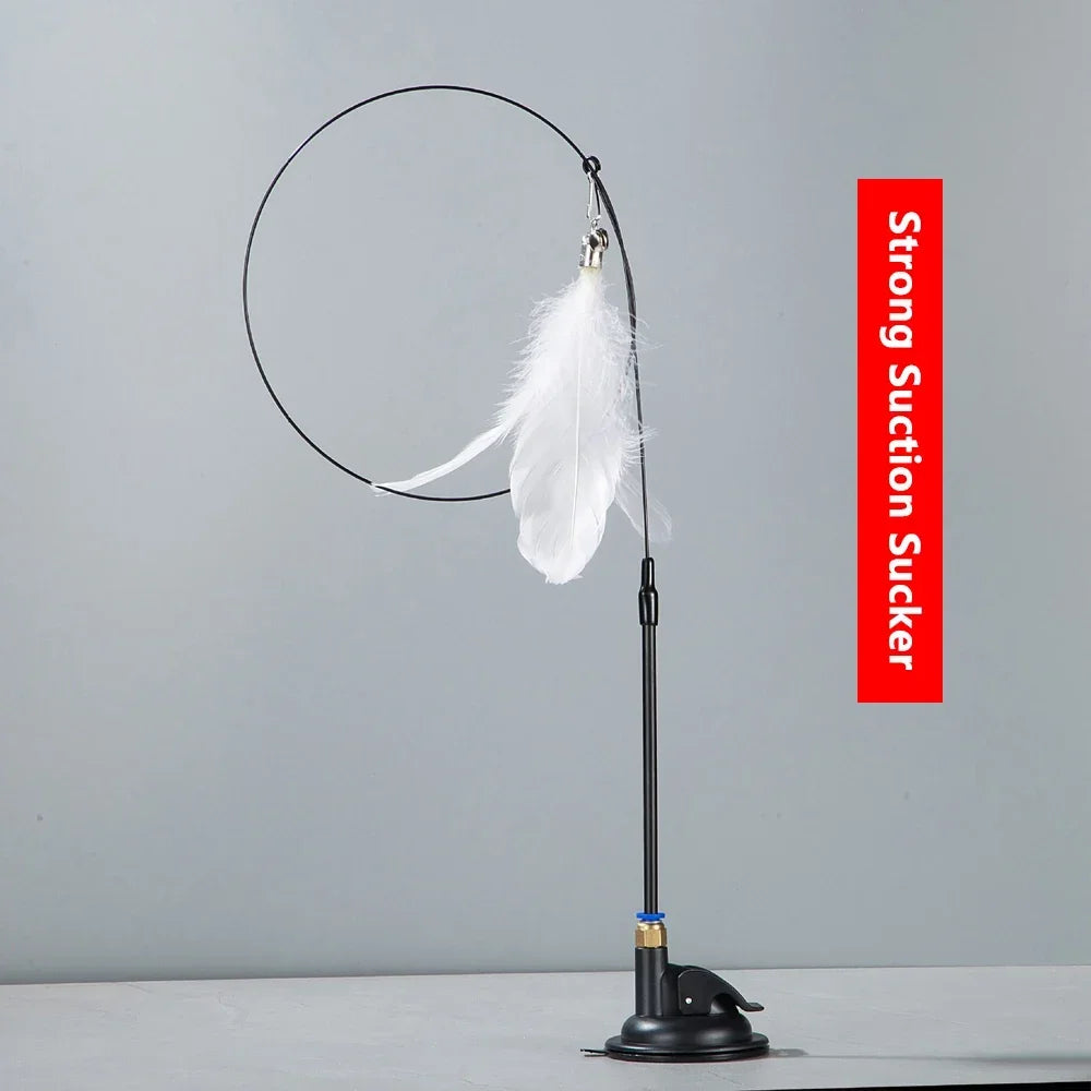Cat Teaser Stick with Bell & Suction Cup