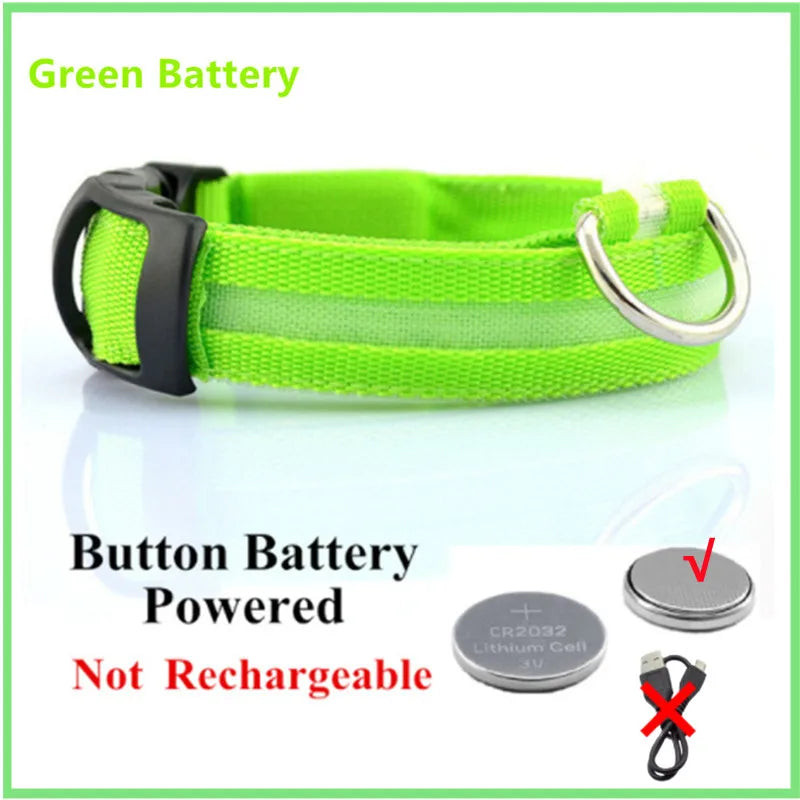 LED Luminous Dog Collar with USB Charging