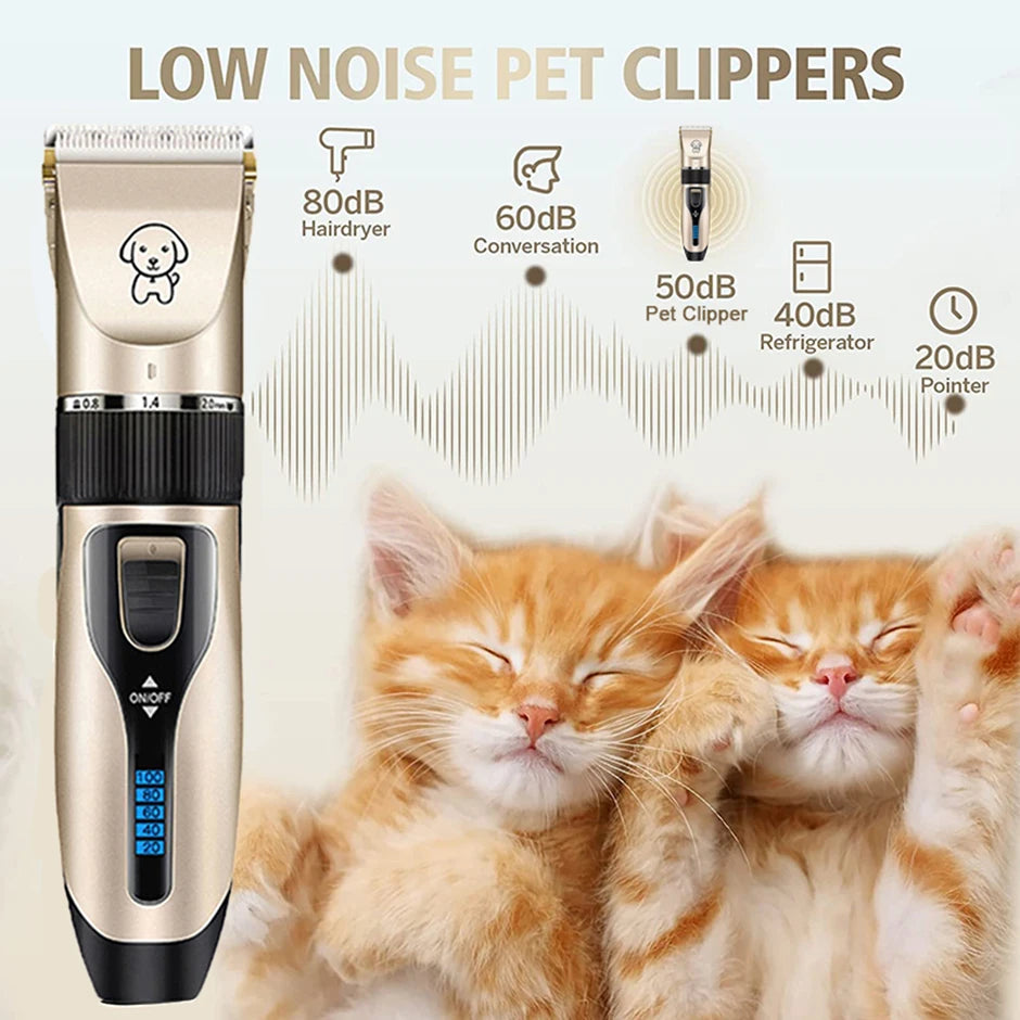 Professional Rechargeable Pet Hair Clipper – Low Noise, All-Metal Design
