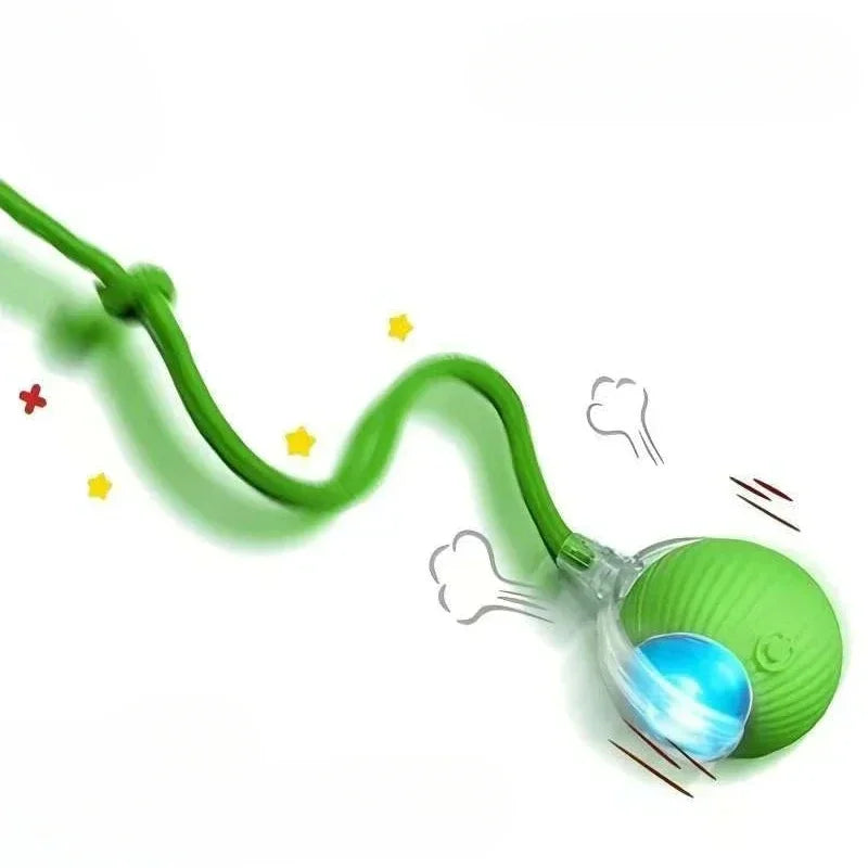 Interactive Rolling Cat Toy with Tail