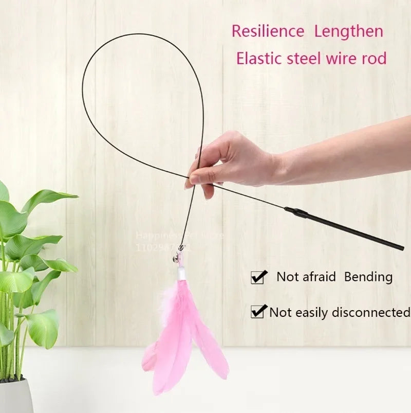 Cat Teaser Stick with Bell & Suction Cup