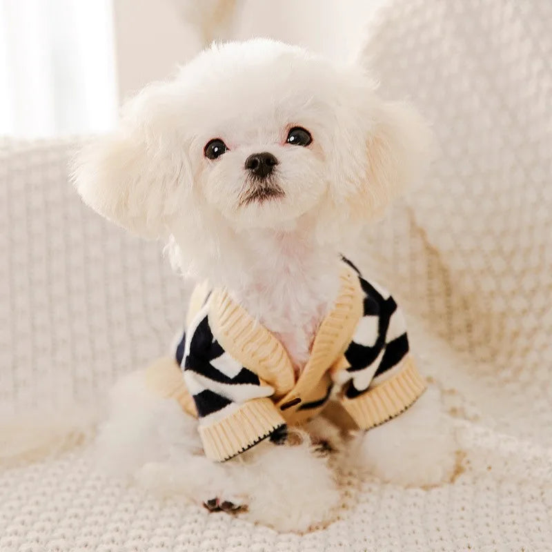 Luxury Striped Dog Sweater for Small Pets