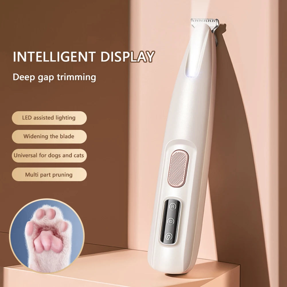 Rechargeable Portable Pet Paw Trimmer with LED Light