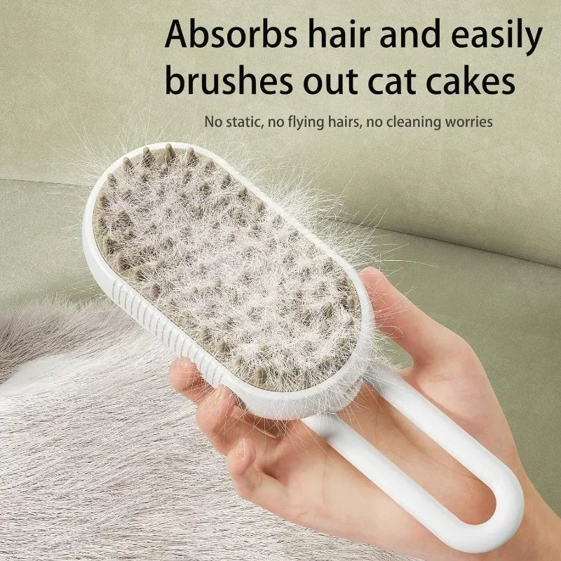3-in-1 Electric Steamy Pet Grooming Brush