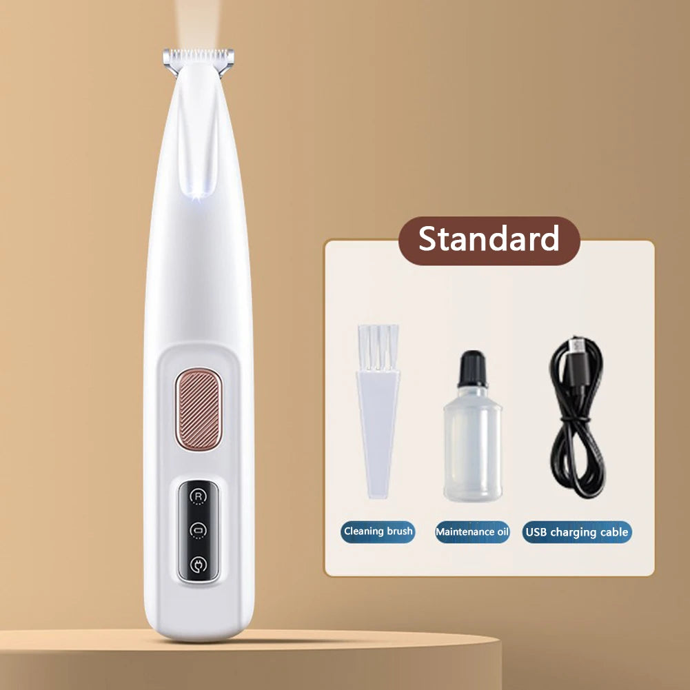 Rechargeable Portable Pet Paw Trimmer with LED Light