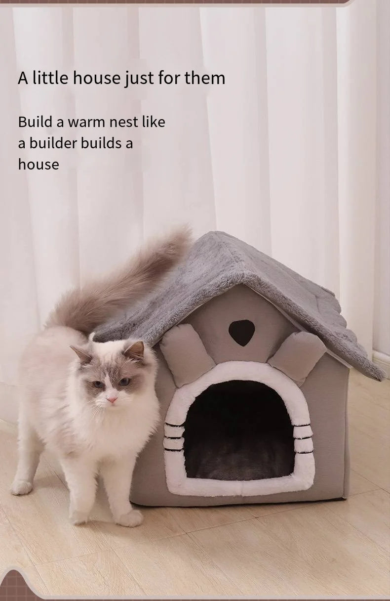 All-Season Indoor Pet Bed with Removable Cushion
