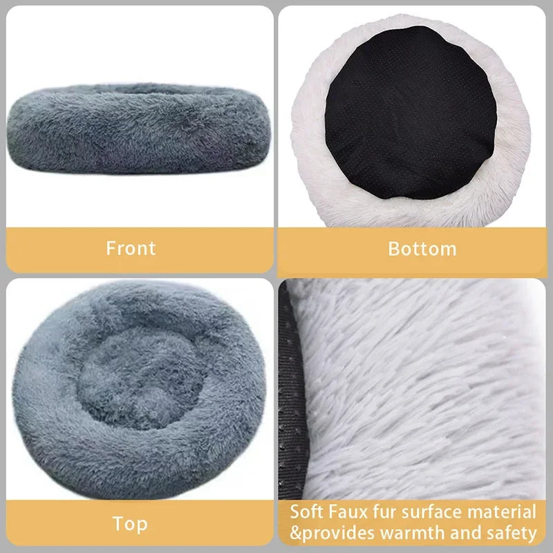 Comfortable Donut Round Dog Bed