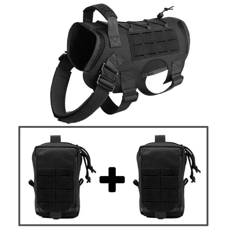 Military Large Dog Harness & Leash Set