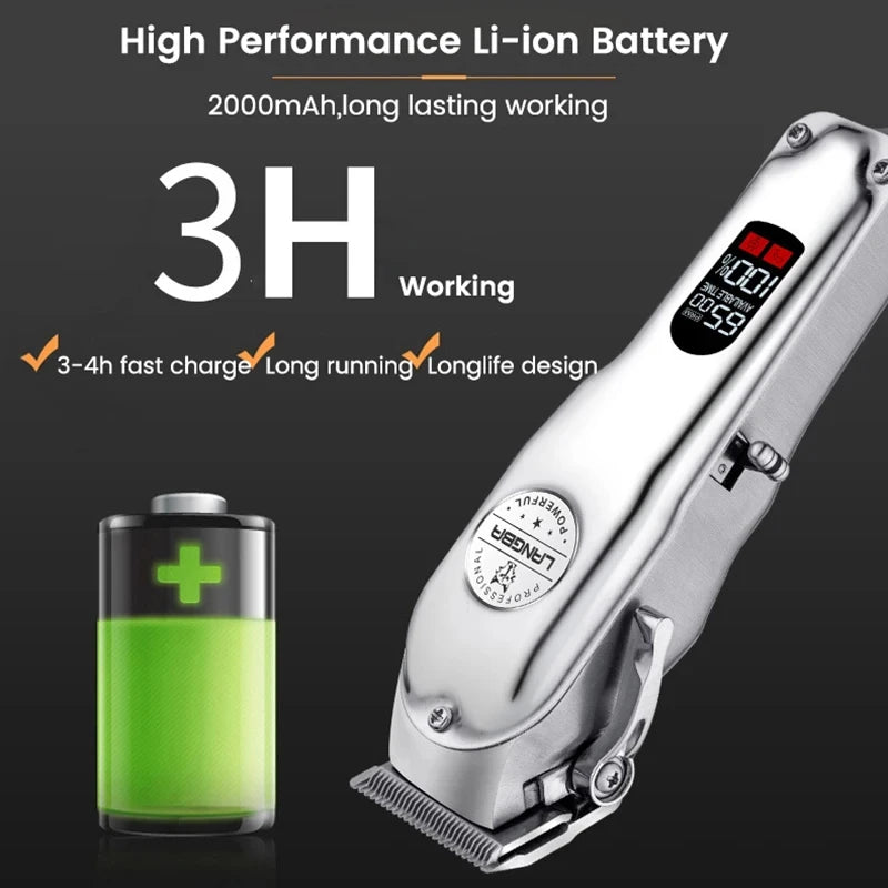 Professional Rechargeable Pet Hair Clipper – Low Noise, All-Metal Design