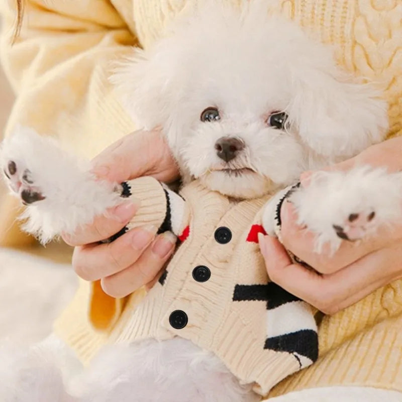 Luxury Striped Dog Sweater for Small Pets