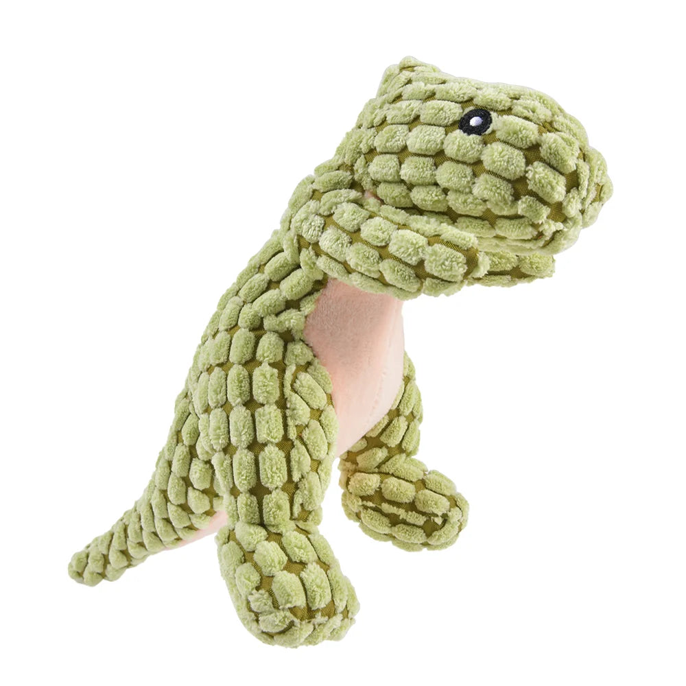Plush Dinosaur Chew Toy for Dogs & Cats