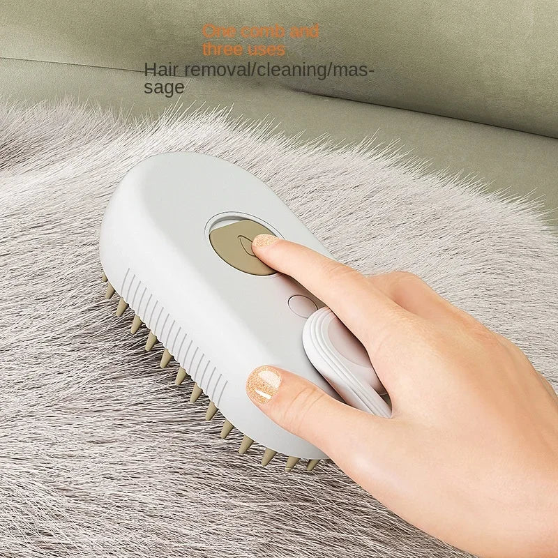 3-in-1 Electric Steamy Pet Grooming Brush