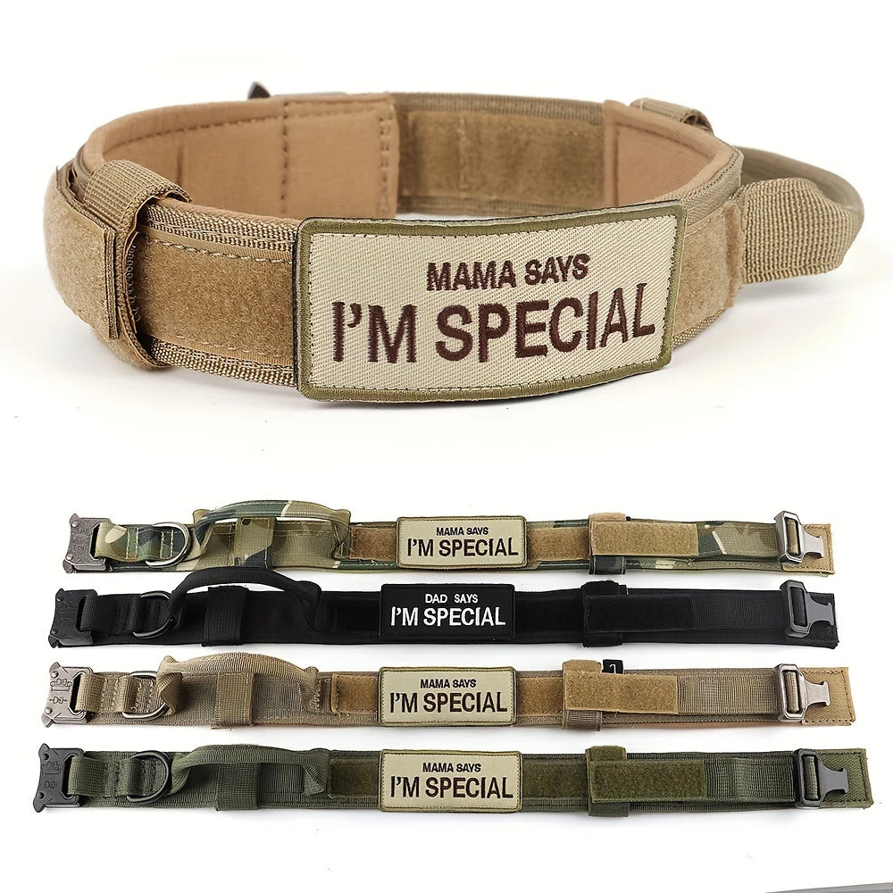 Heavy Duty Tactical Dog Collar with Handle